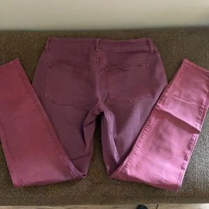 Ombré maroon skinny jeans